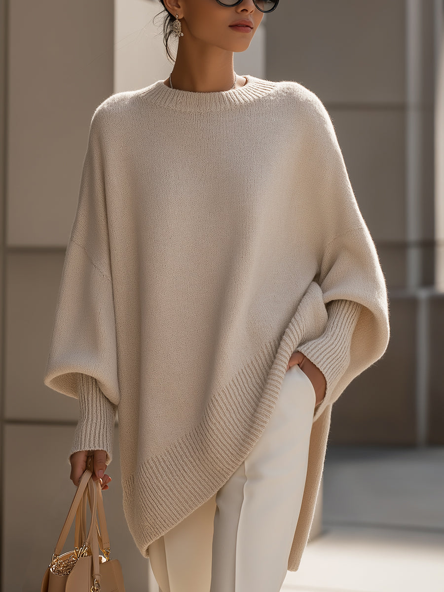 GRACE | Oversized sweater with ribbed trim