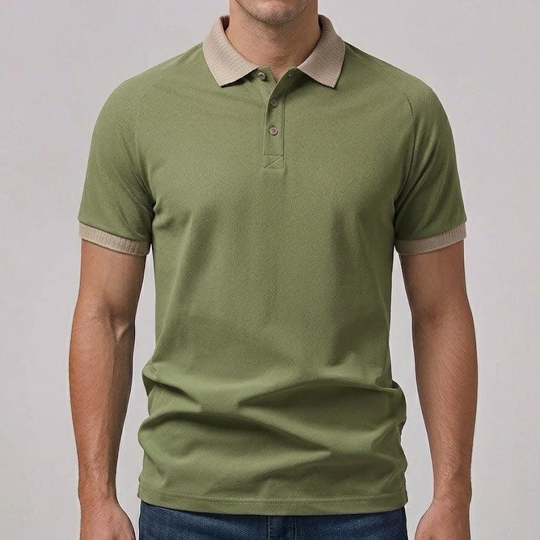 LEO | Polo with contrast collar