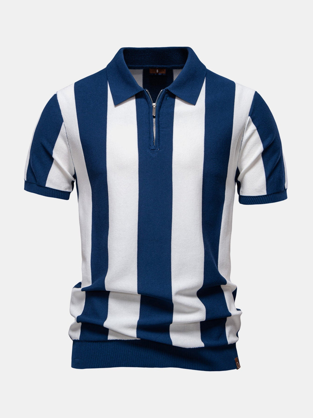 ASHTON | Zip polo with contrast knit