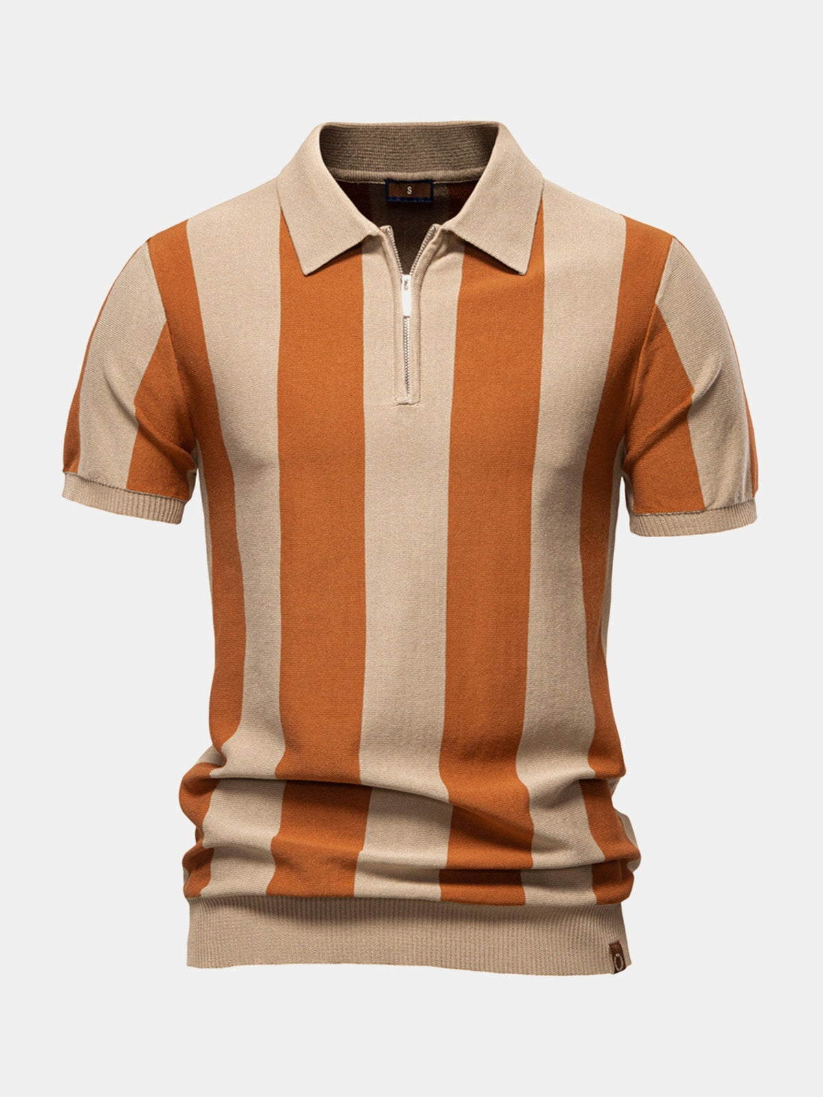 ASHTON | Zip polo with contrast knit