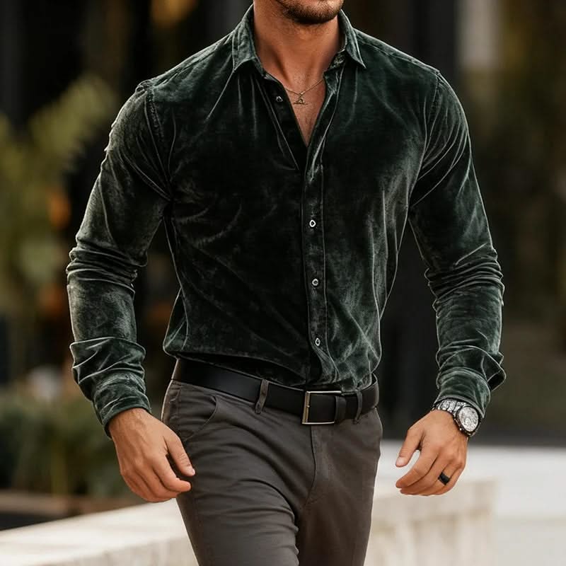 DEREK | Button-up shirt with soft-touch fabric