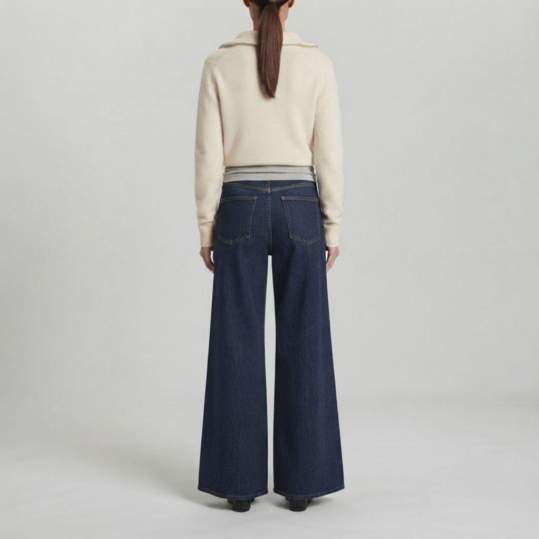 AUBREY | High-rise jeans with tie waist