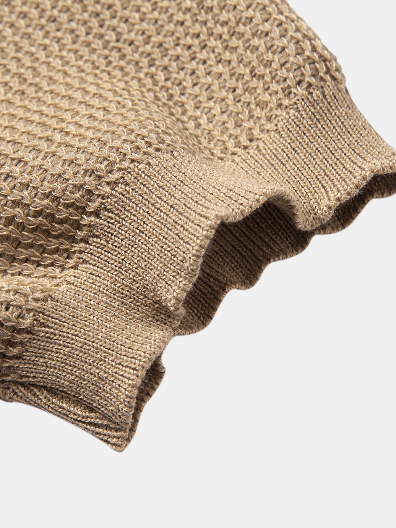 CALEB | Open-knit polo with Johnny collar