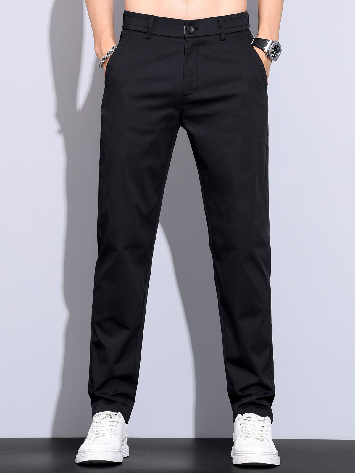 LILY | Straight pants with elastic waist