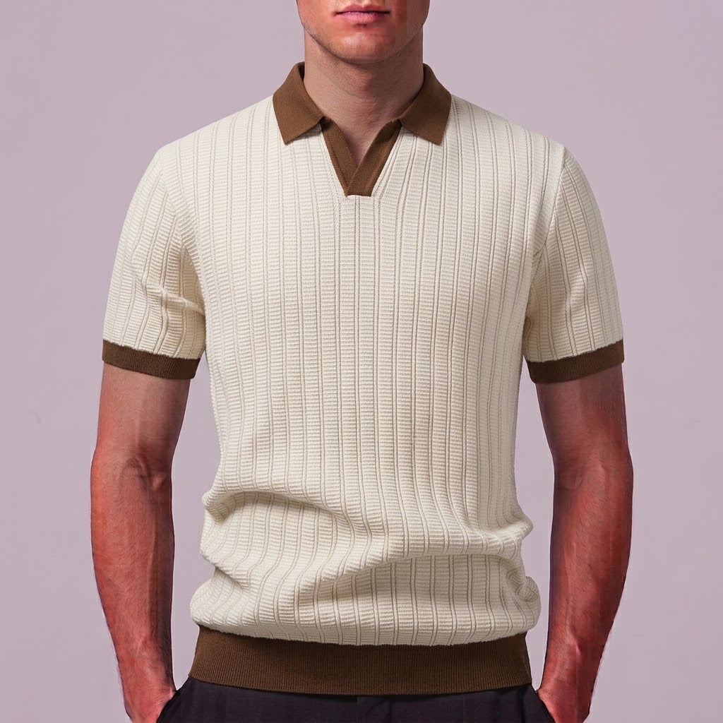 MORGAN | Polo shirt with Johnny collar
