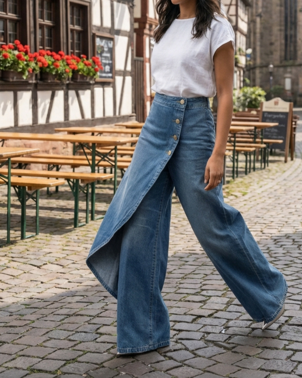 CHARLOTTE | Slim wrap jeans with stretch