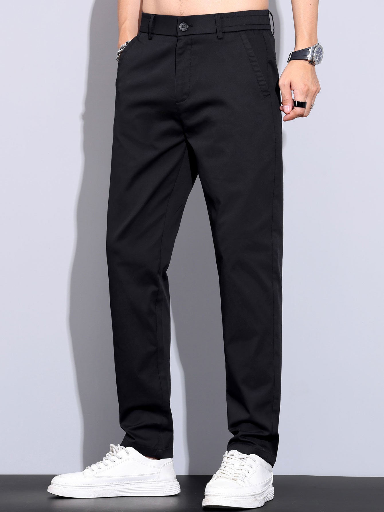 LILY | Straight pants with elastic waist