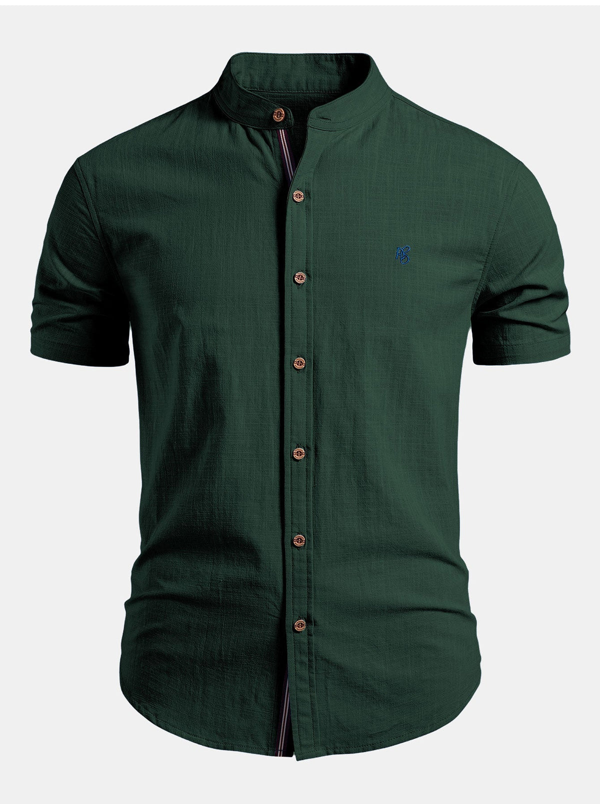 HENRY | Short sleeve shirt with stand collar