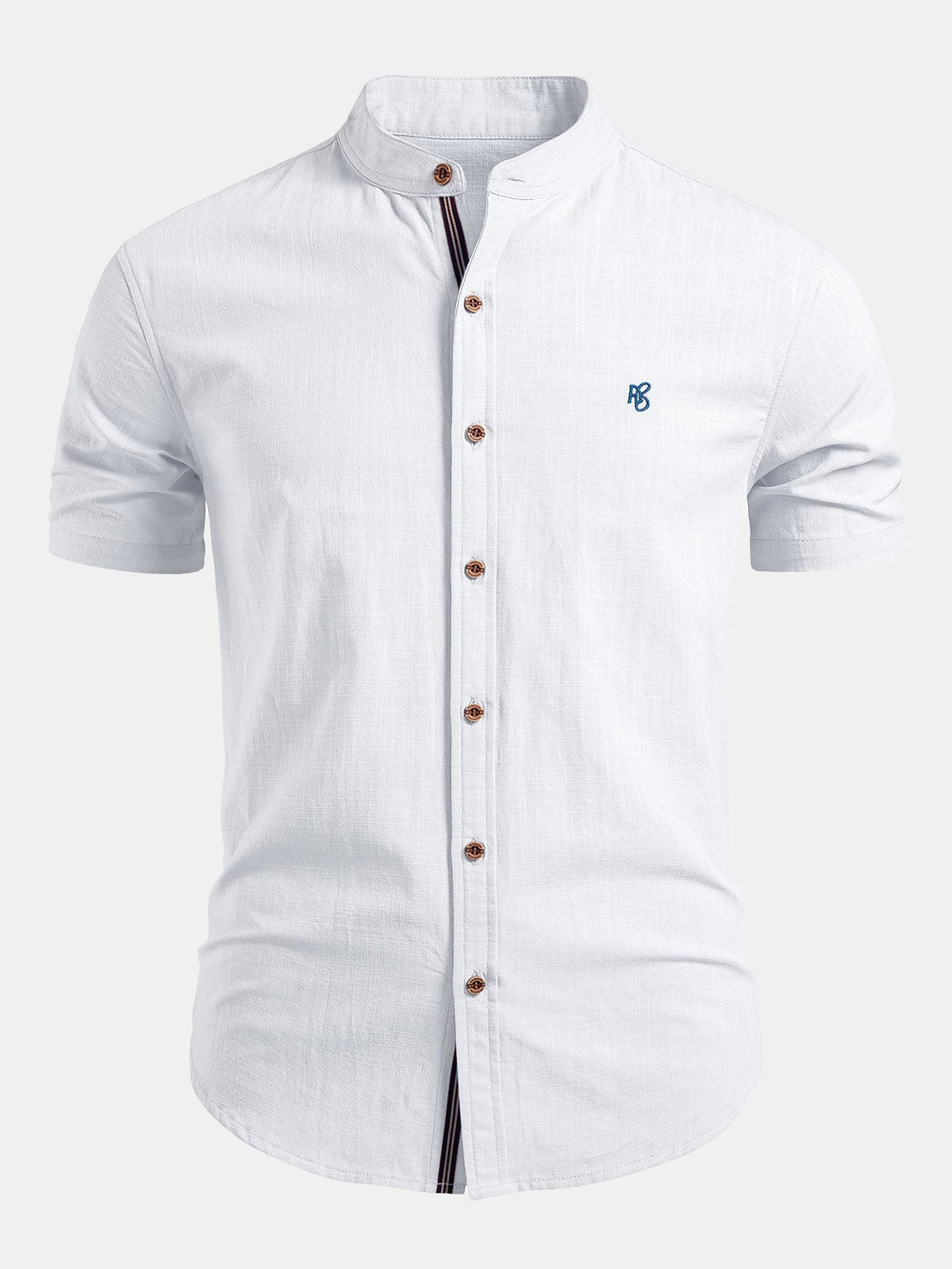 HENRY | Short sleeve shirt with stand collar