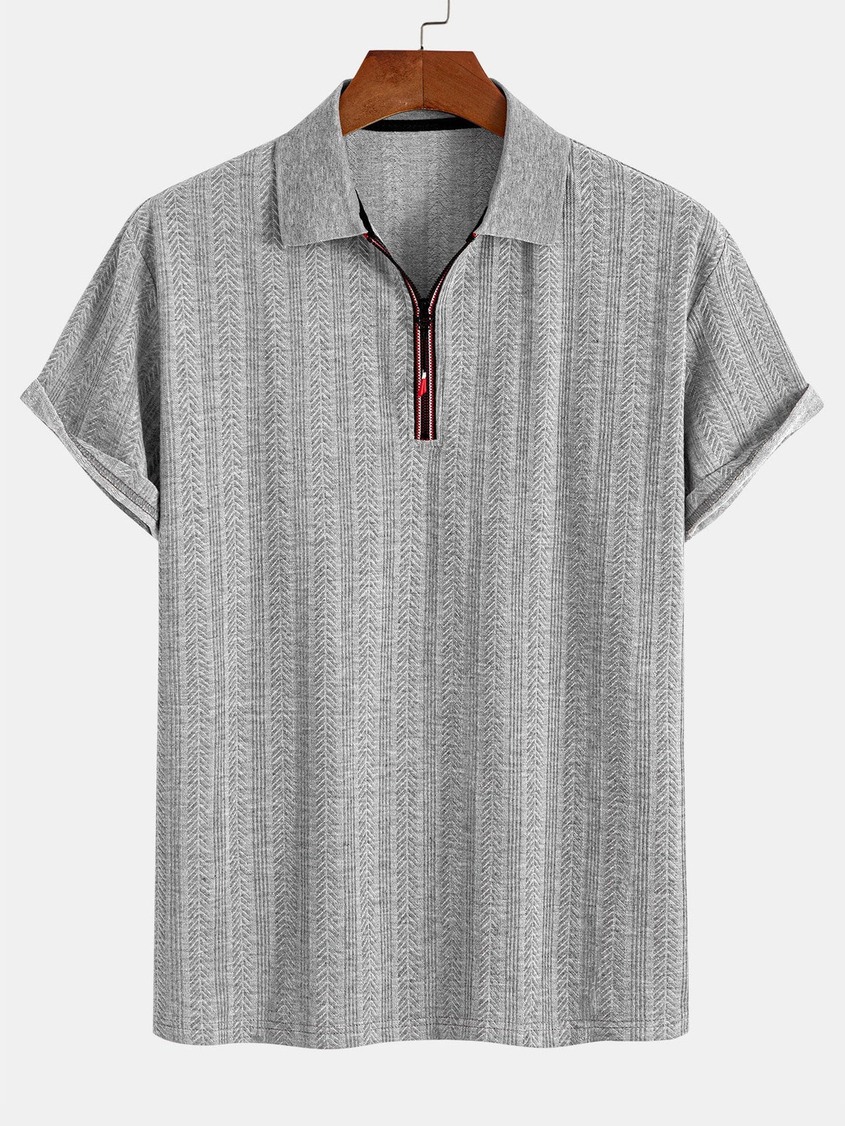 OLIVER | Polo with herringbone texture