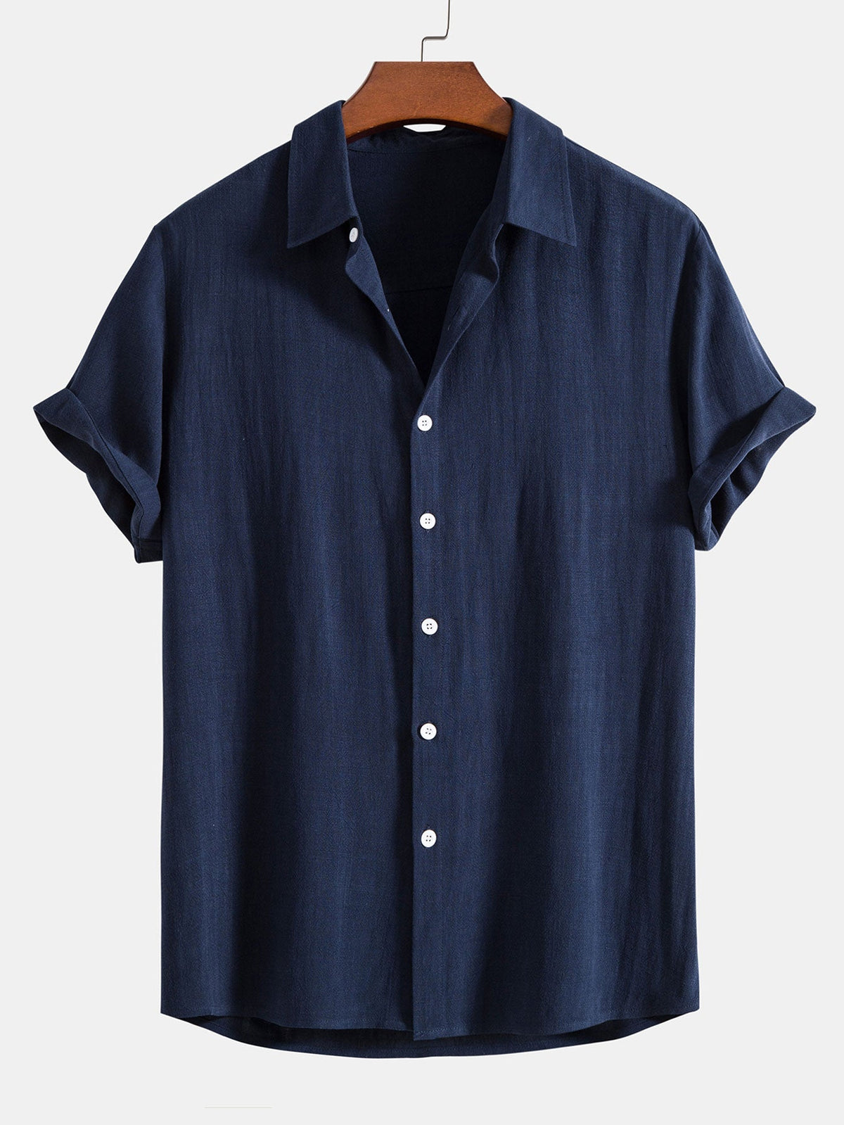 WYATT | Button shirt with linen-rayon blend
