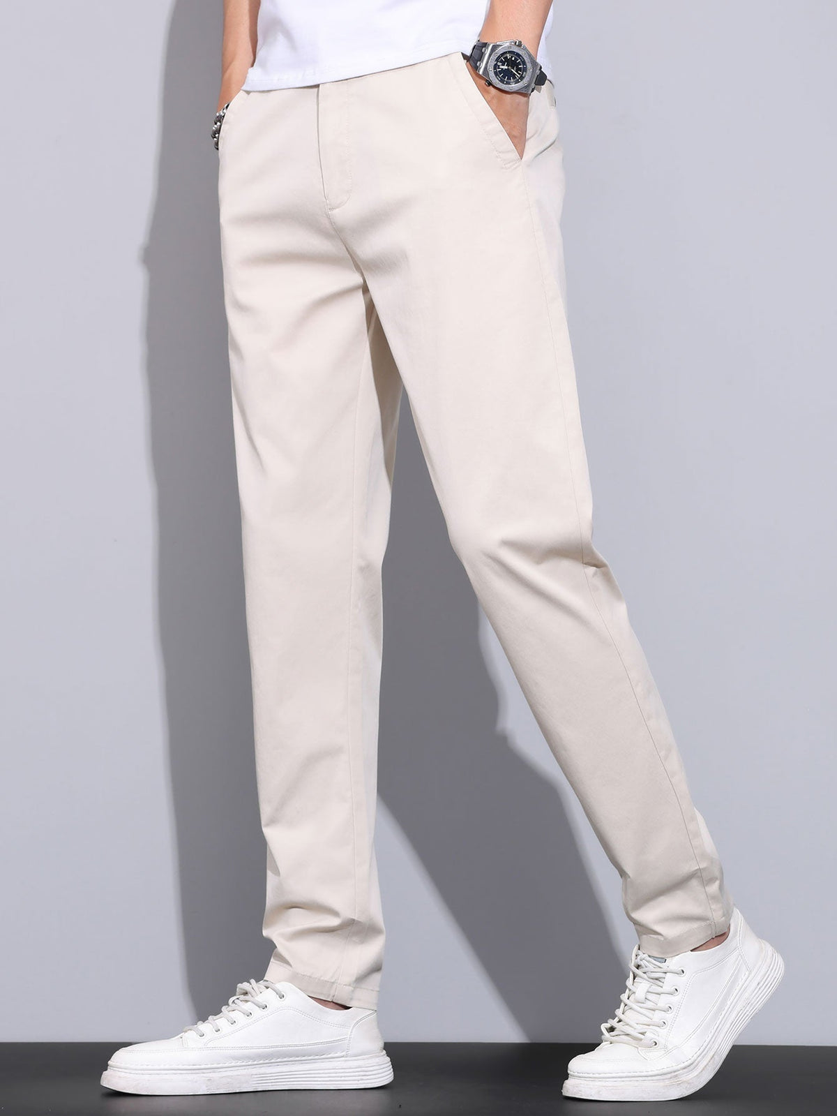 LILY | Straight pants with elastic waist
