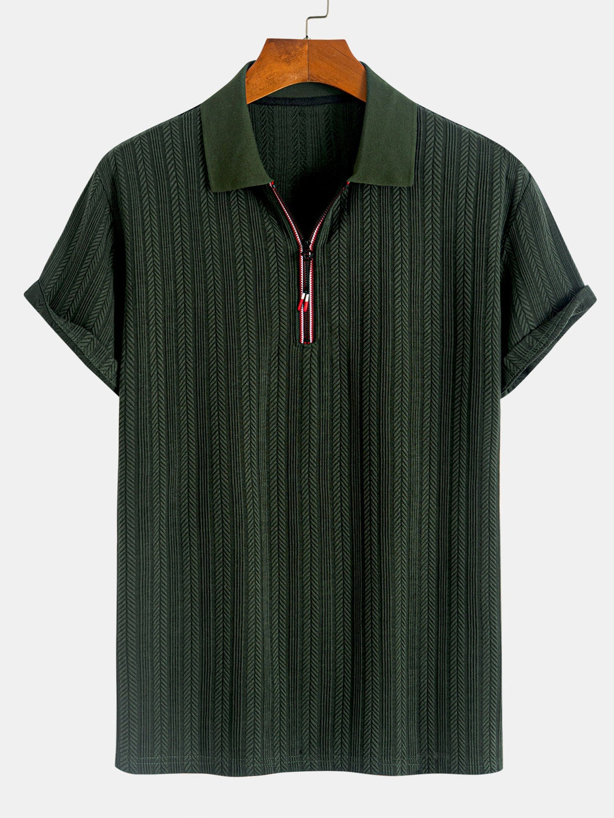 OLIVER | Polo with herringbone texture