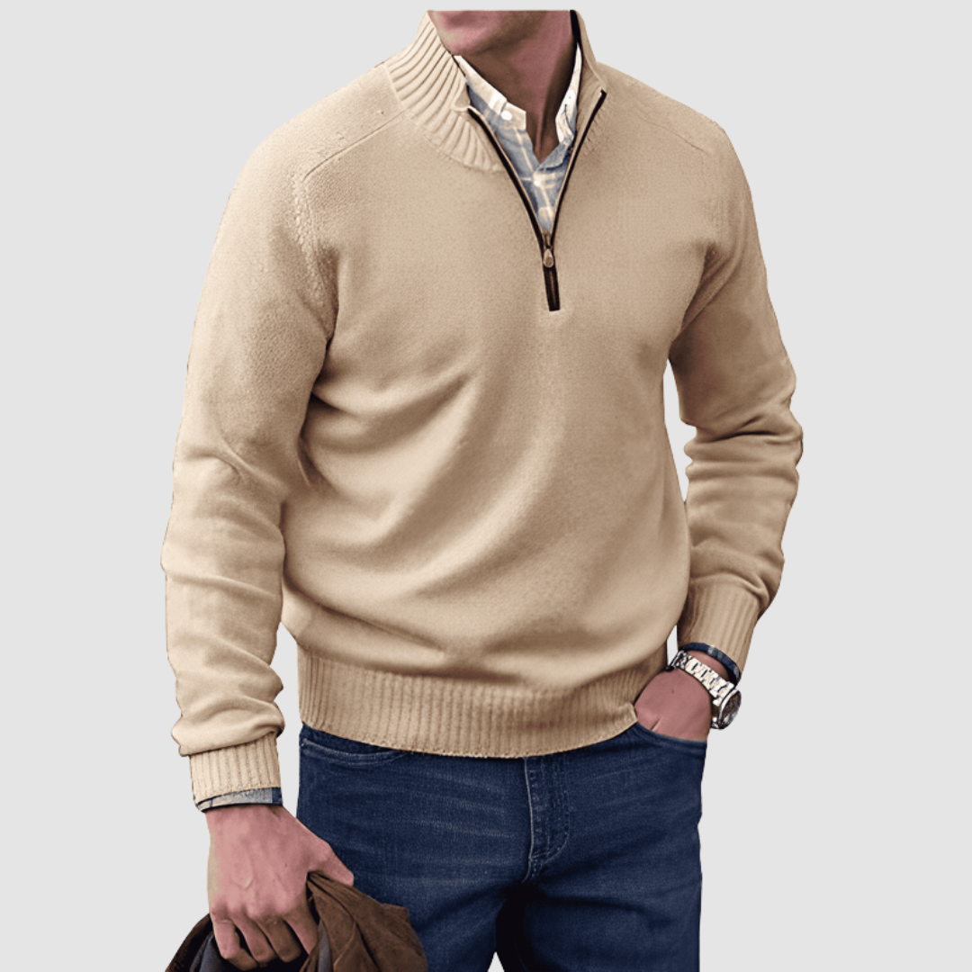 BENJAMIN | Zip pullover with mock neck