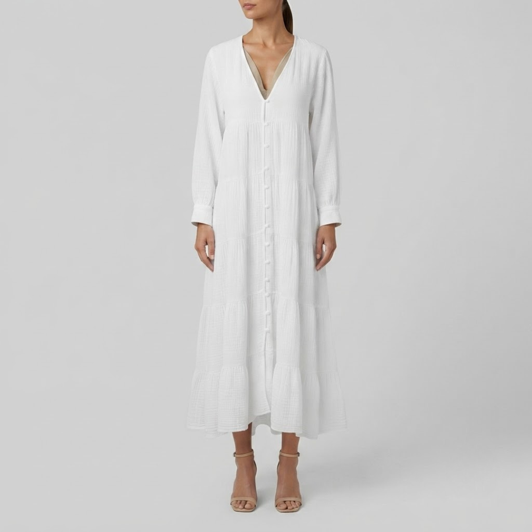 VIVIAN | Midi dress with boho silhouette