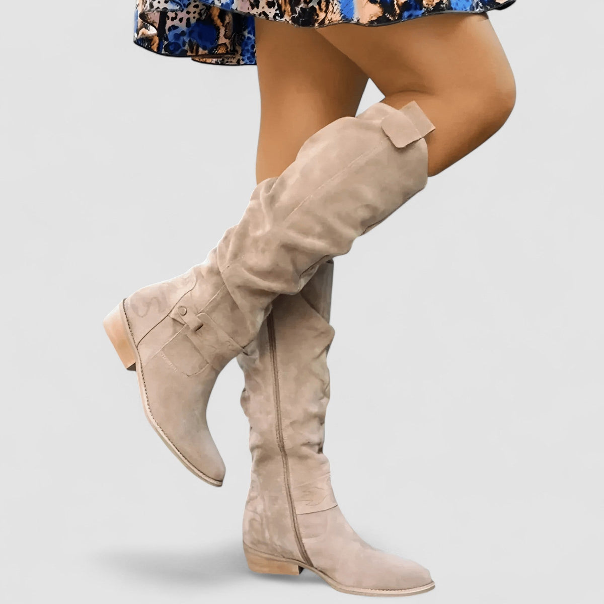 OLIVIA | Knee-high boots with gathered shaft