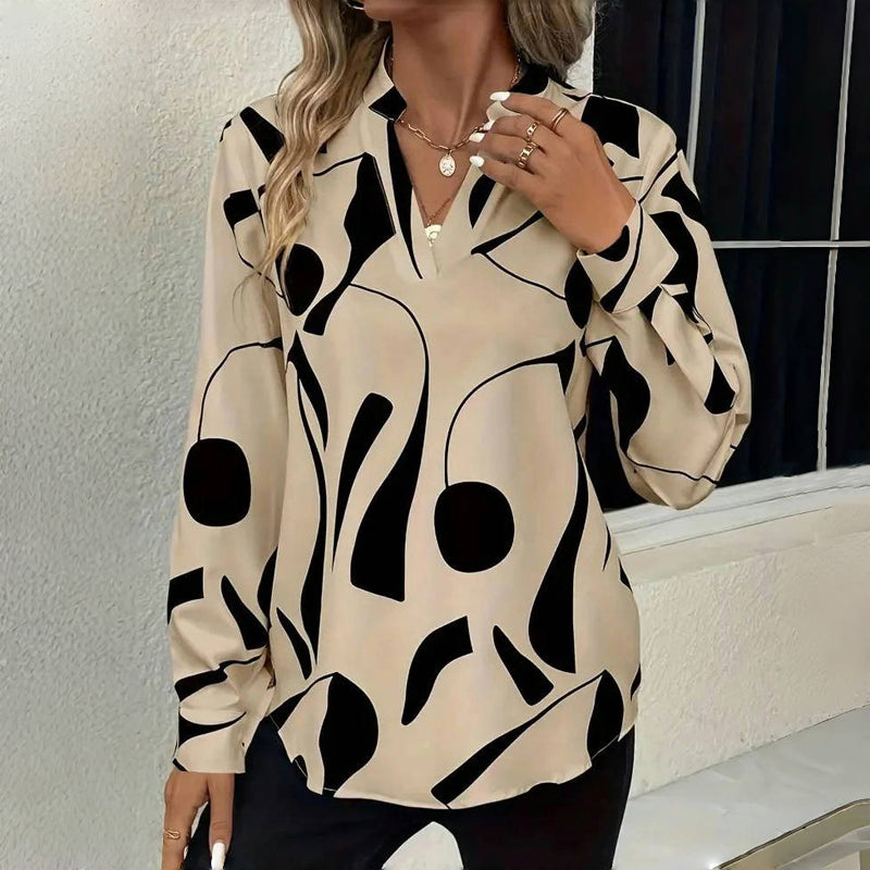LILY | Blouse with abstract print