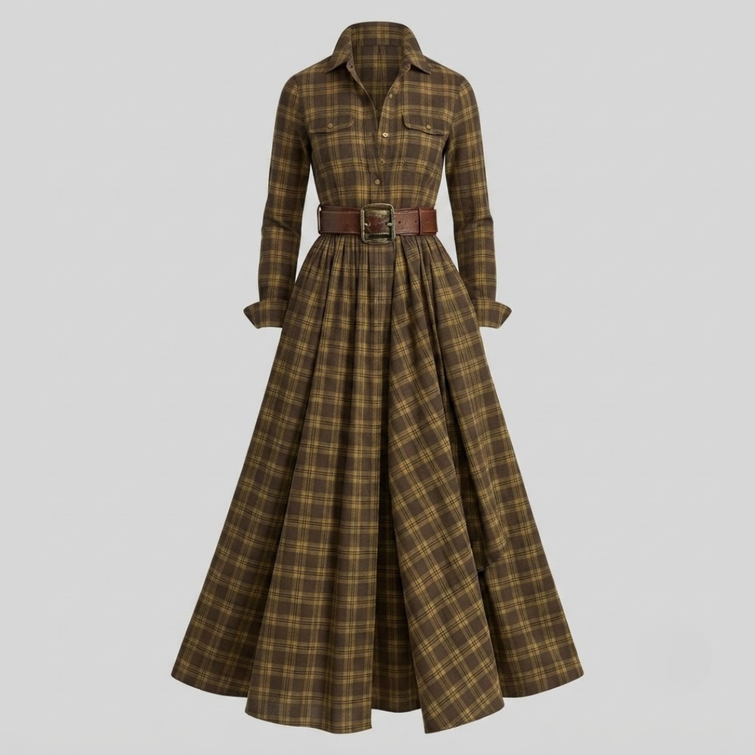 ELARA | Maxi dress with plaid print