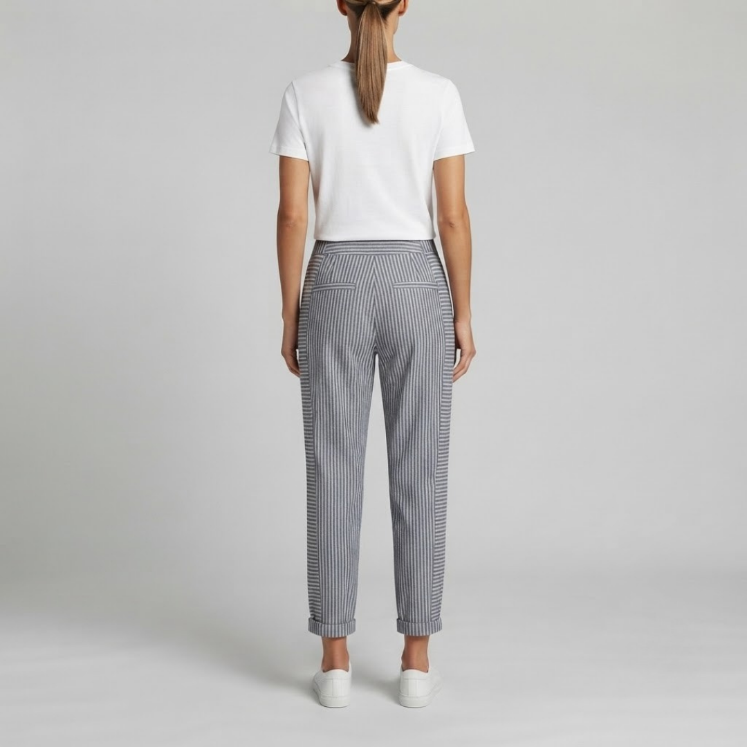 NORA | Relaxed-fit pants with stripe print