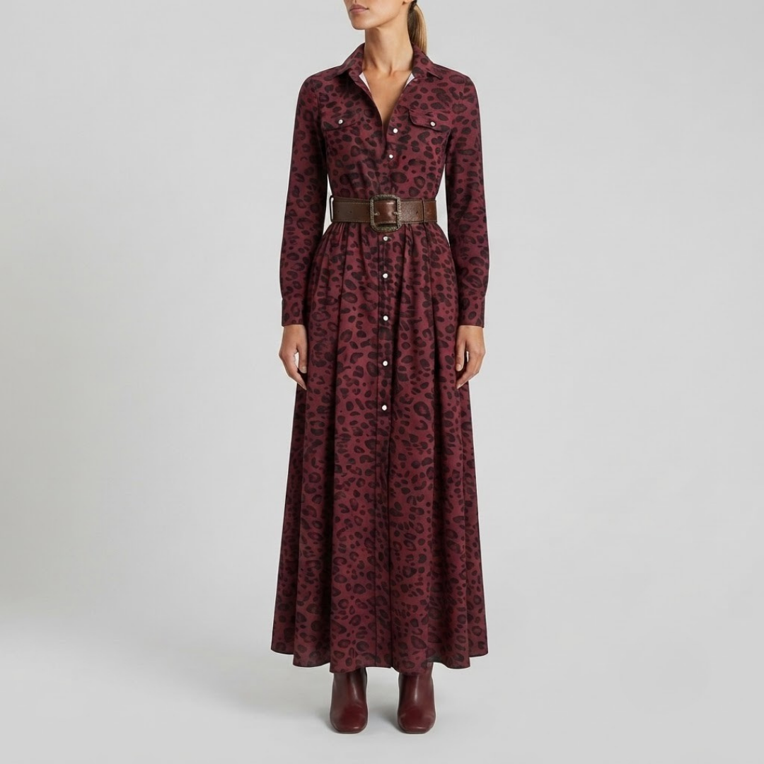 ELARA | Maxi dress with plaid print