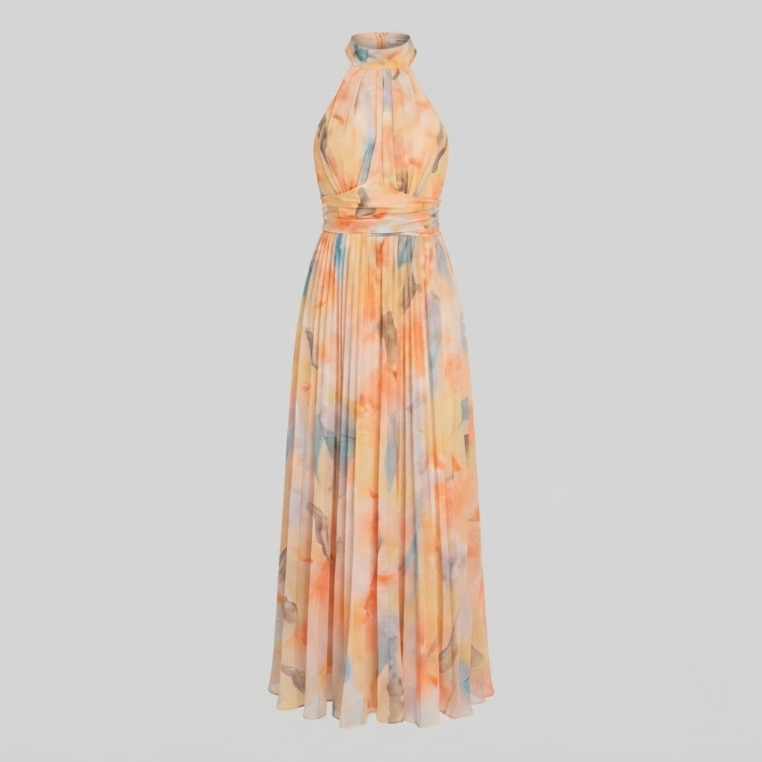 MICAH | Maxi dress with watercolor print