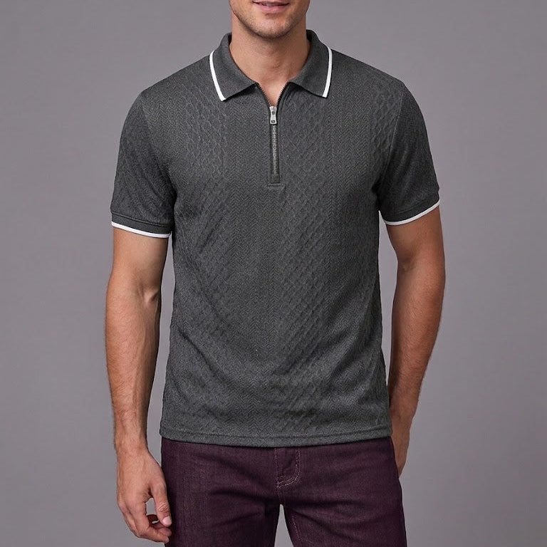 LUCAS | Polo with zip neckline