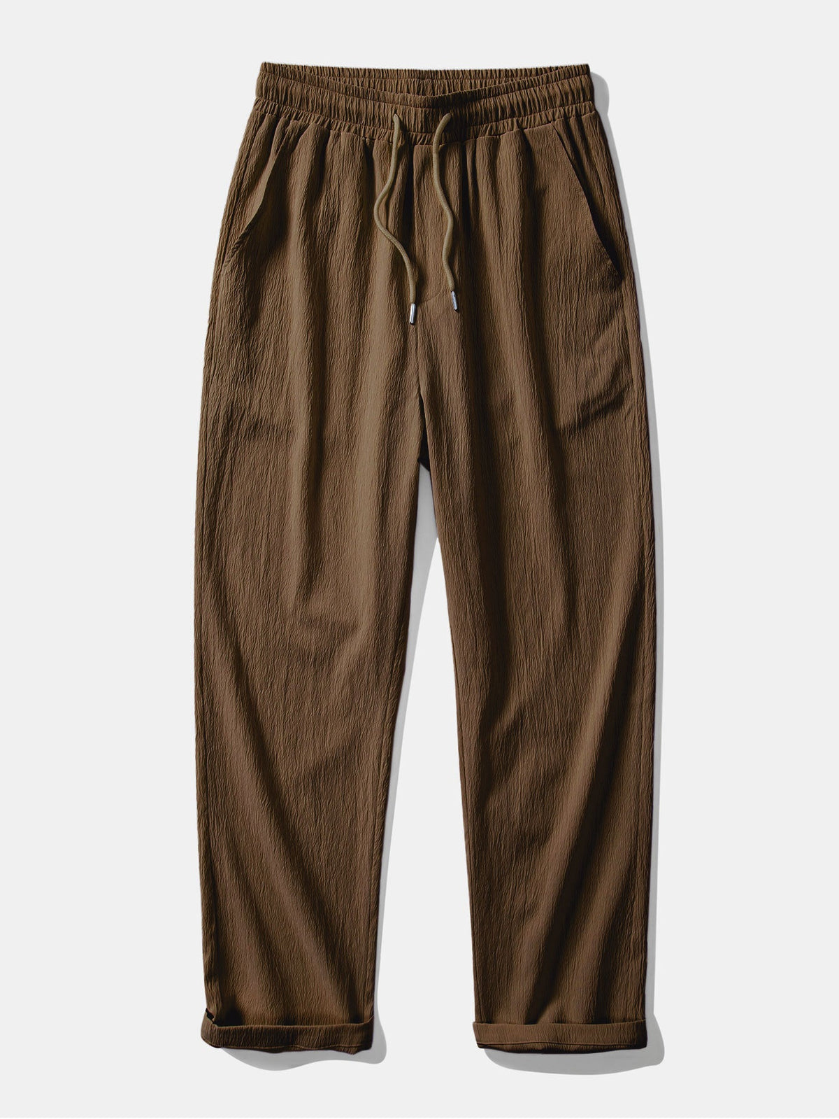 AVERY | Straight pants with crinkle texture