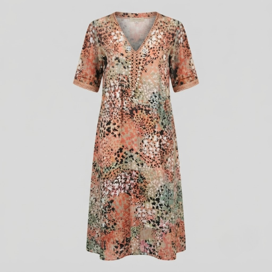 MAYA | Midi dress with vibrant print