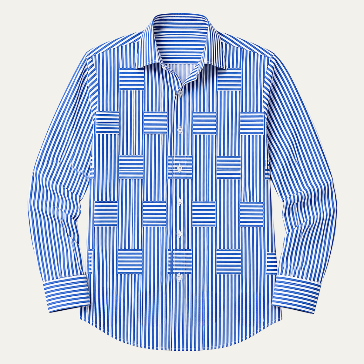LIAM | Striped shirt with wrinkle-resistant finish