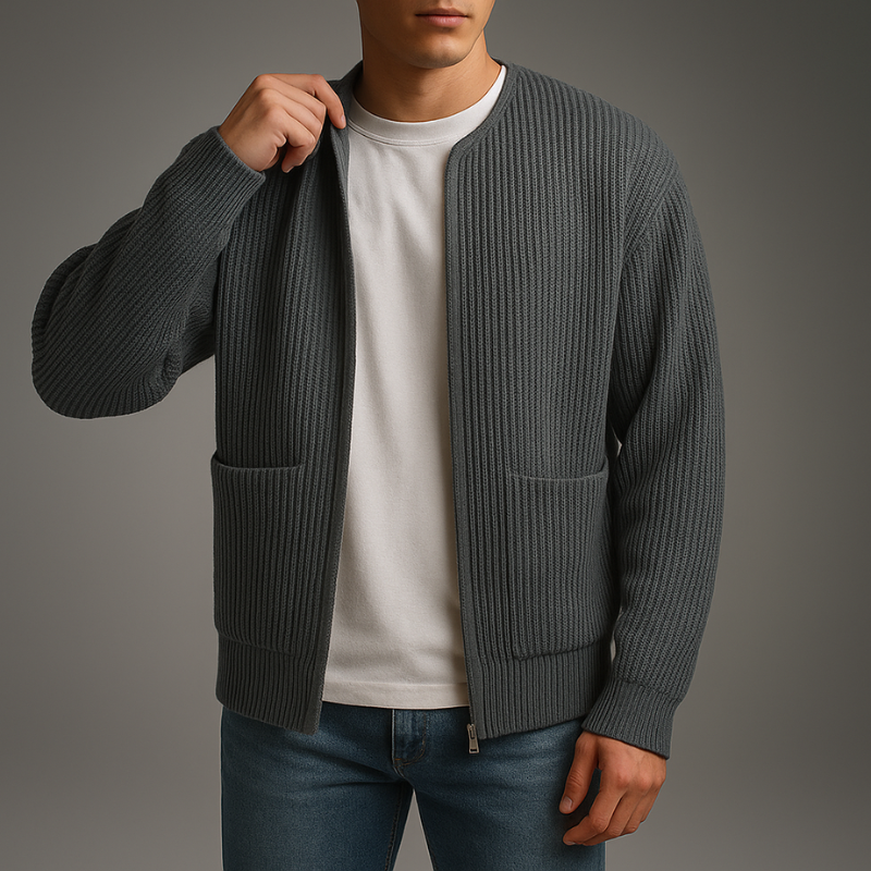ZOE | Knit cardigan with zip closure