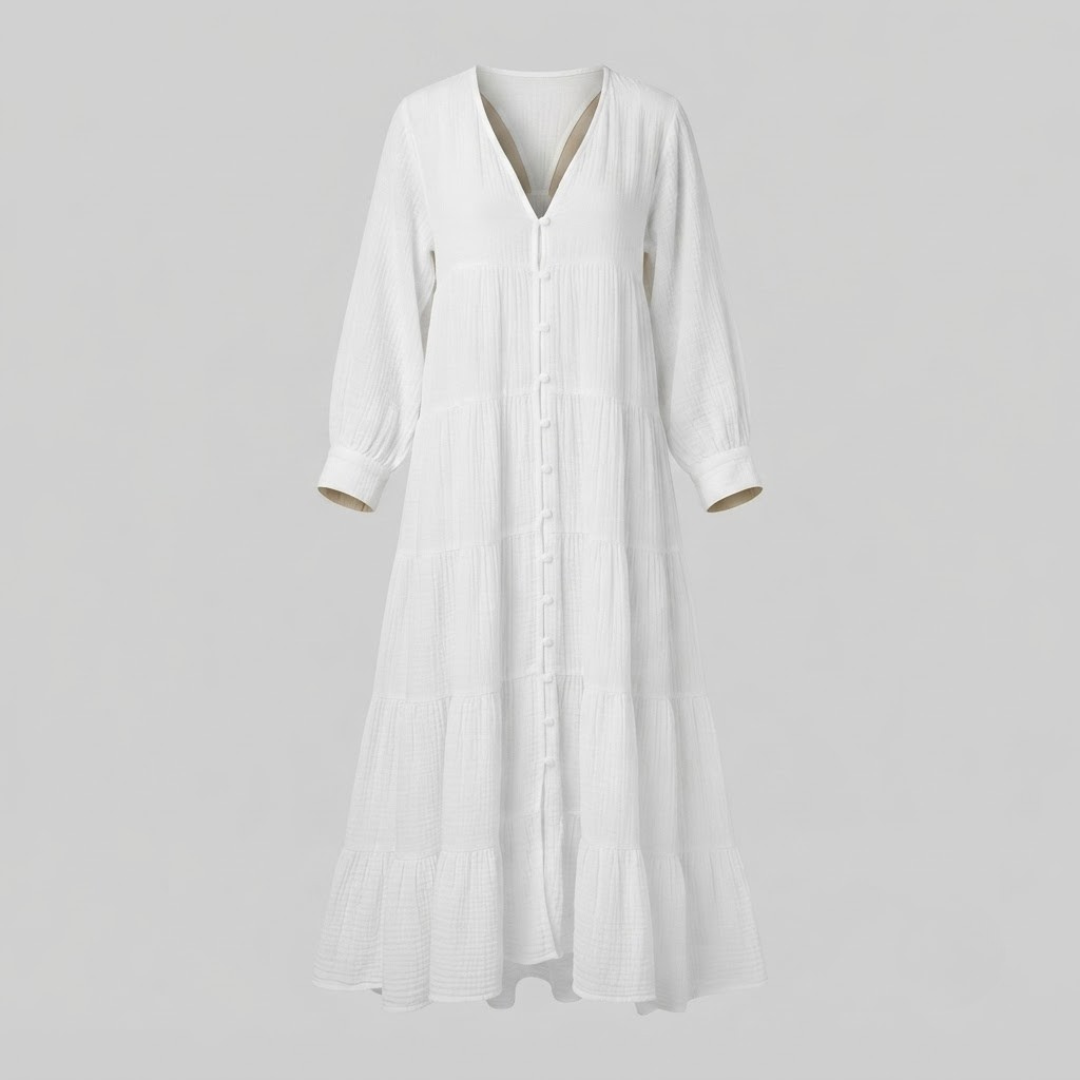 VIVIAN | Midi dress with boho silhouette