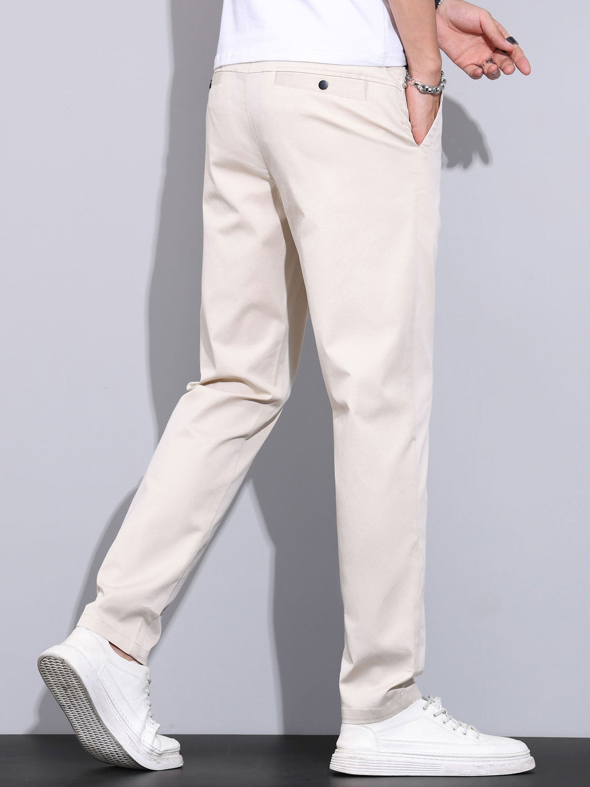 LILY | Straight pants with elastic waist