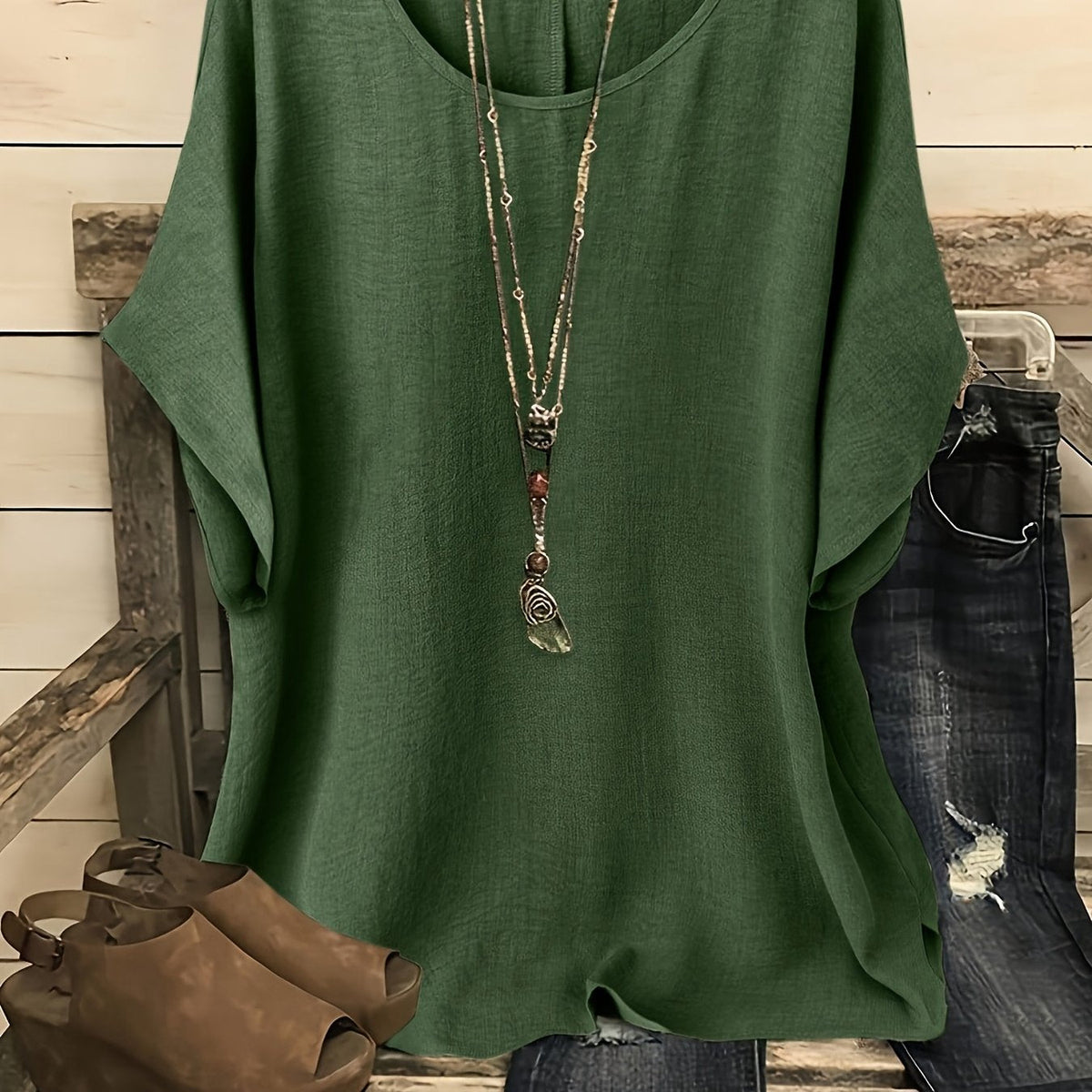 EMMA | Oversized top with round neckline