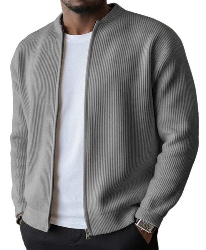 ANDRÉ FERRAN | Ribbed zip cardigan