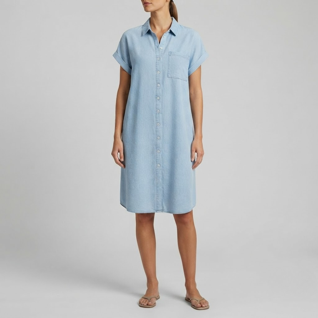 AUBREY | Midi shirt dress with relaxed fit