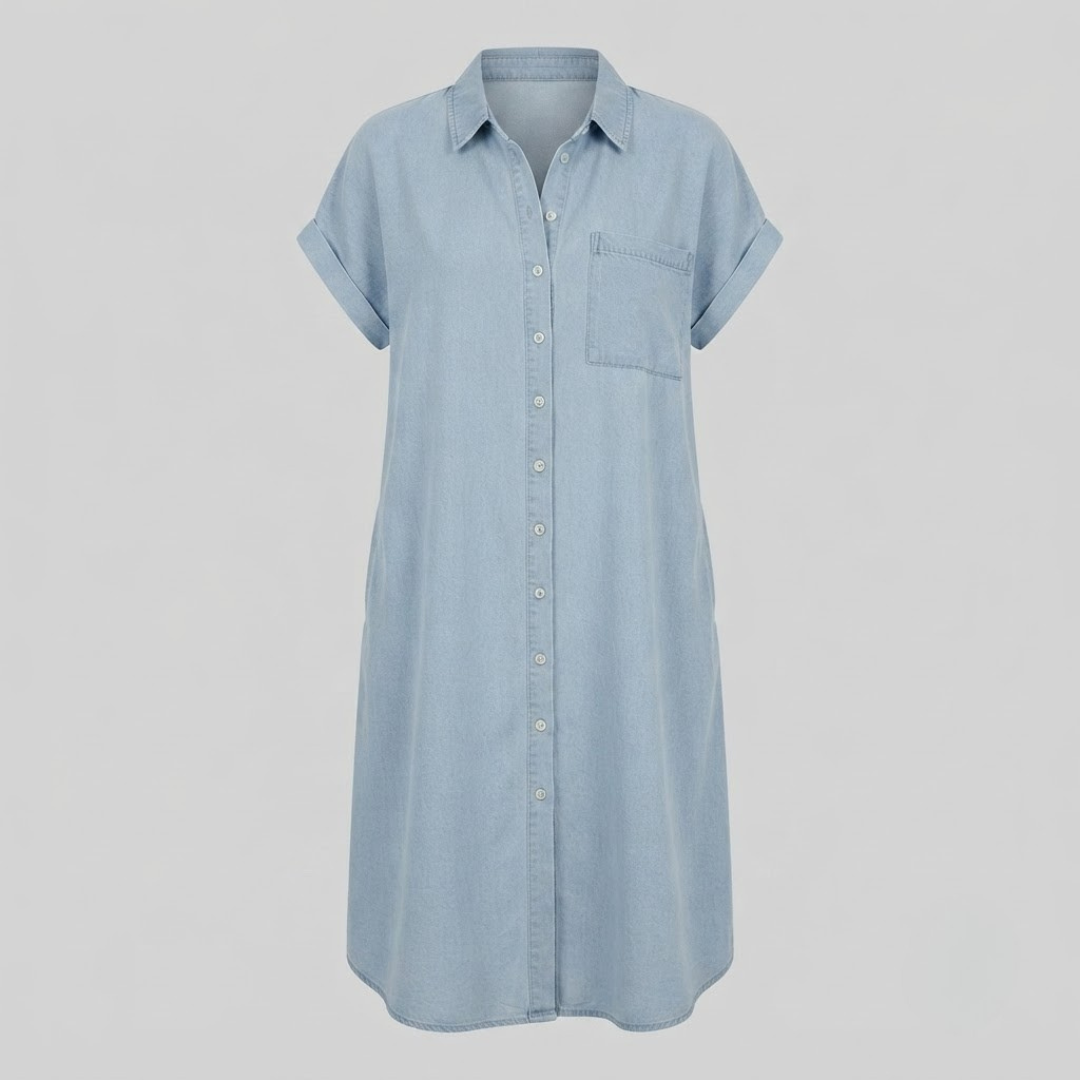 AUBREY | Midi shirt dress with relaxed fit
