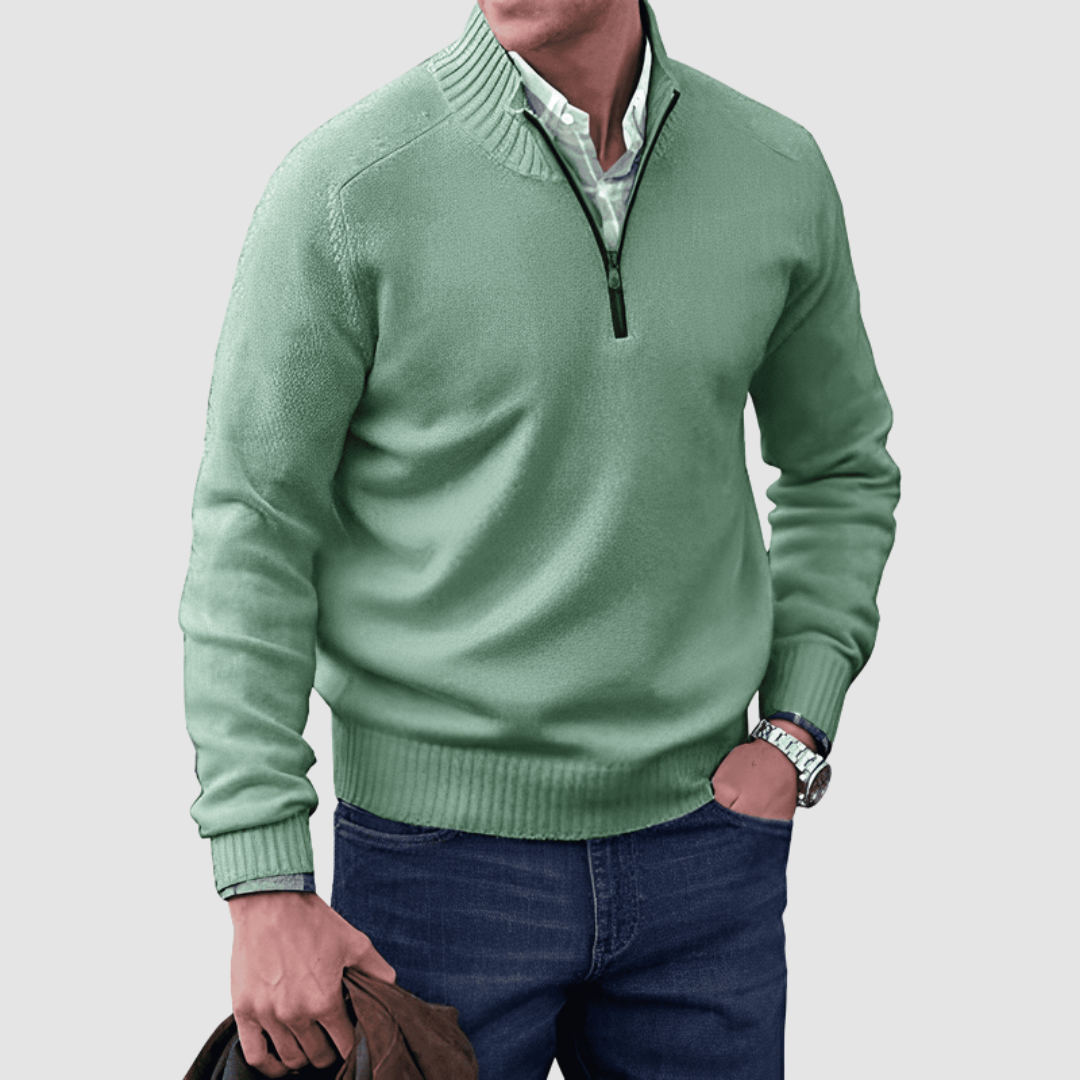 BENJAMIN | Zip pullover with mock neck