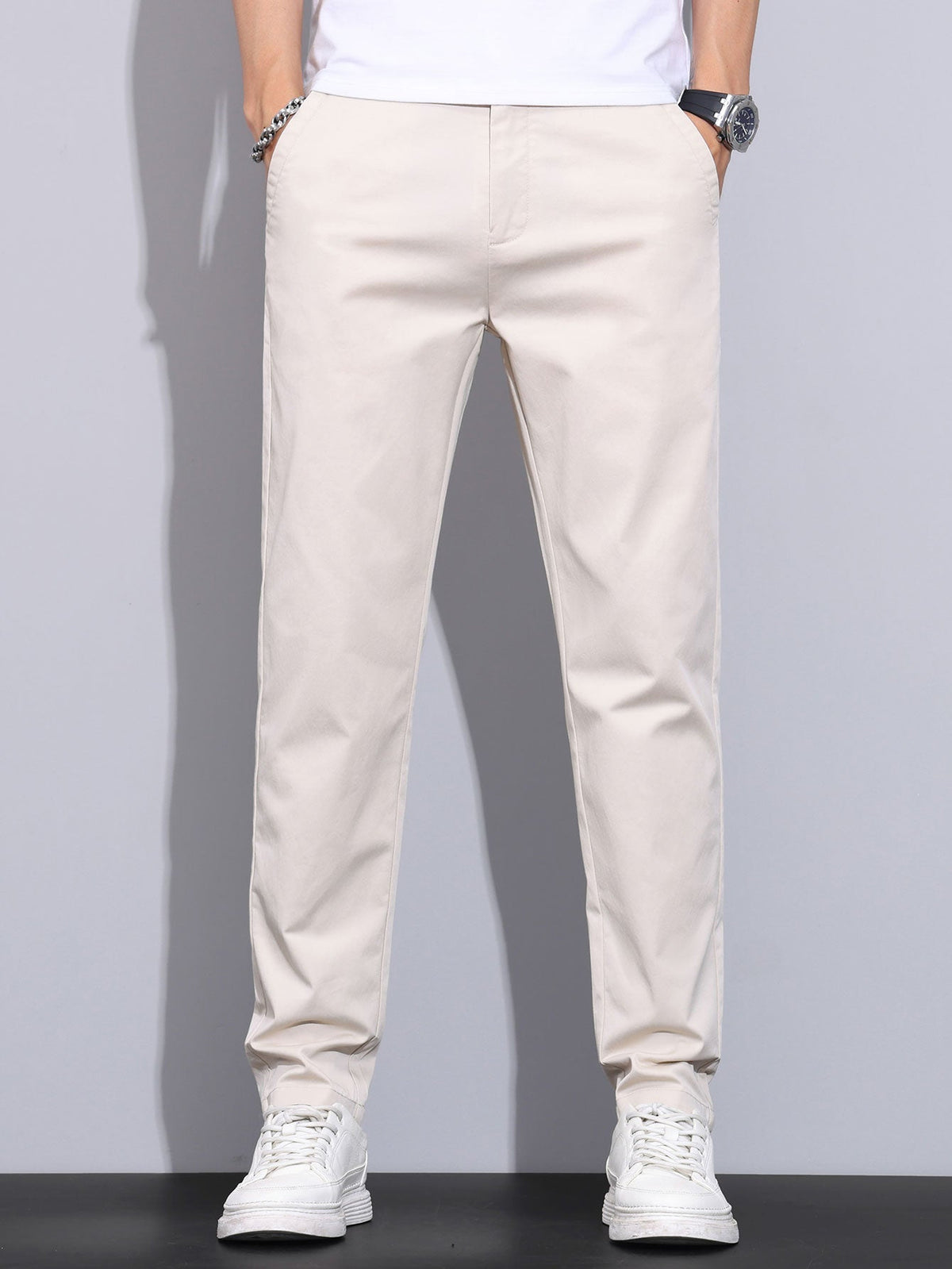 LILY | Straight pants with elastic waist
