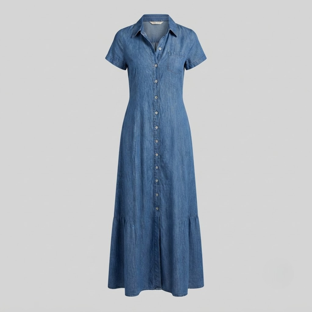 HANNAH | Maxi dress with button front