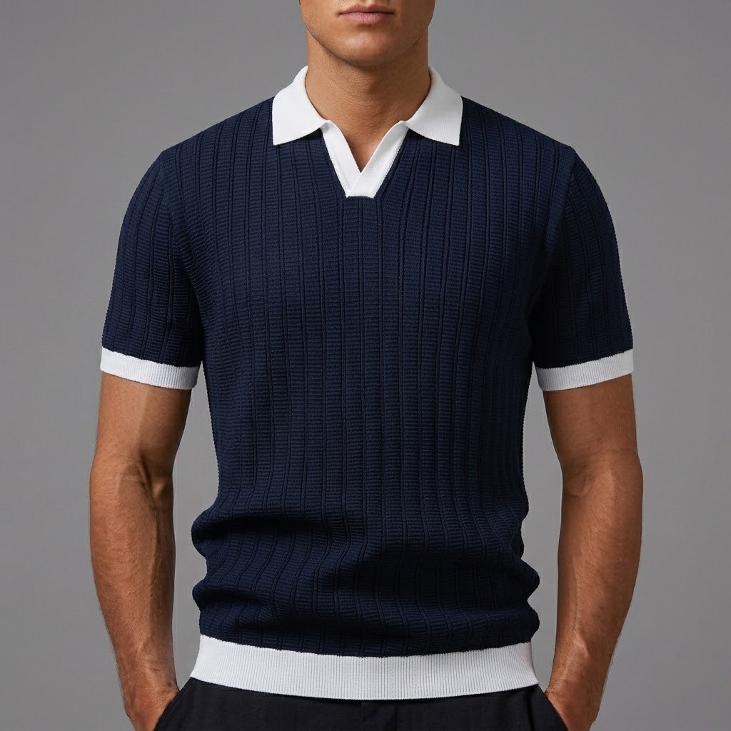 MORGAN | Polo shirt with Johnny collar
