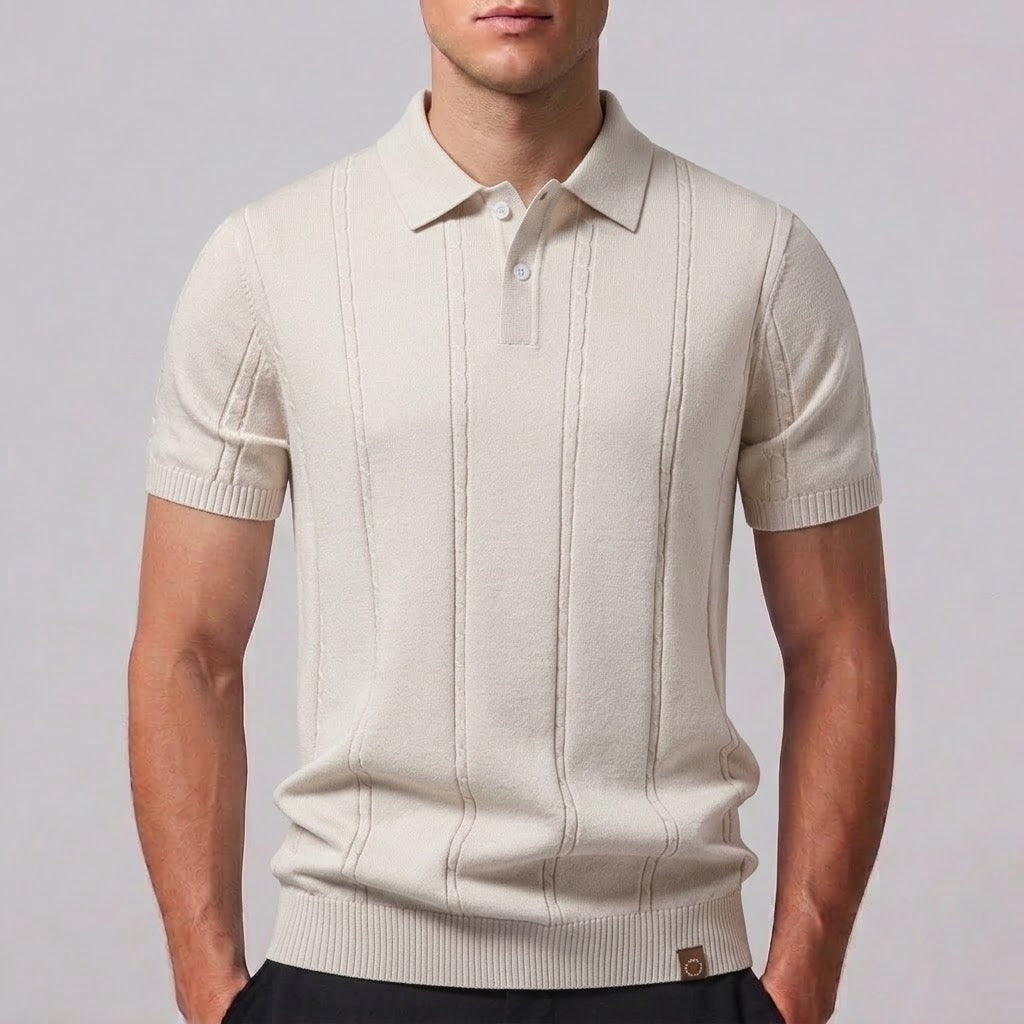 THEO | Ribbed knit polo