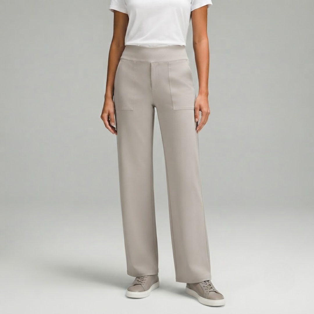 OLIVIA | Stretch pants with high-rise waist