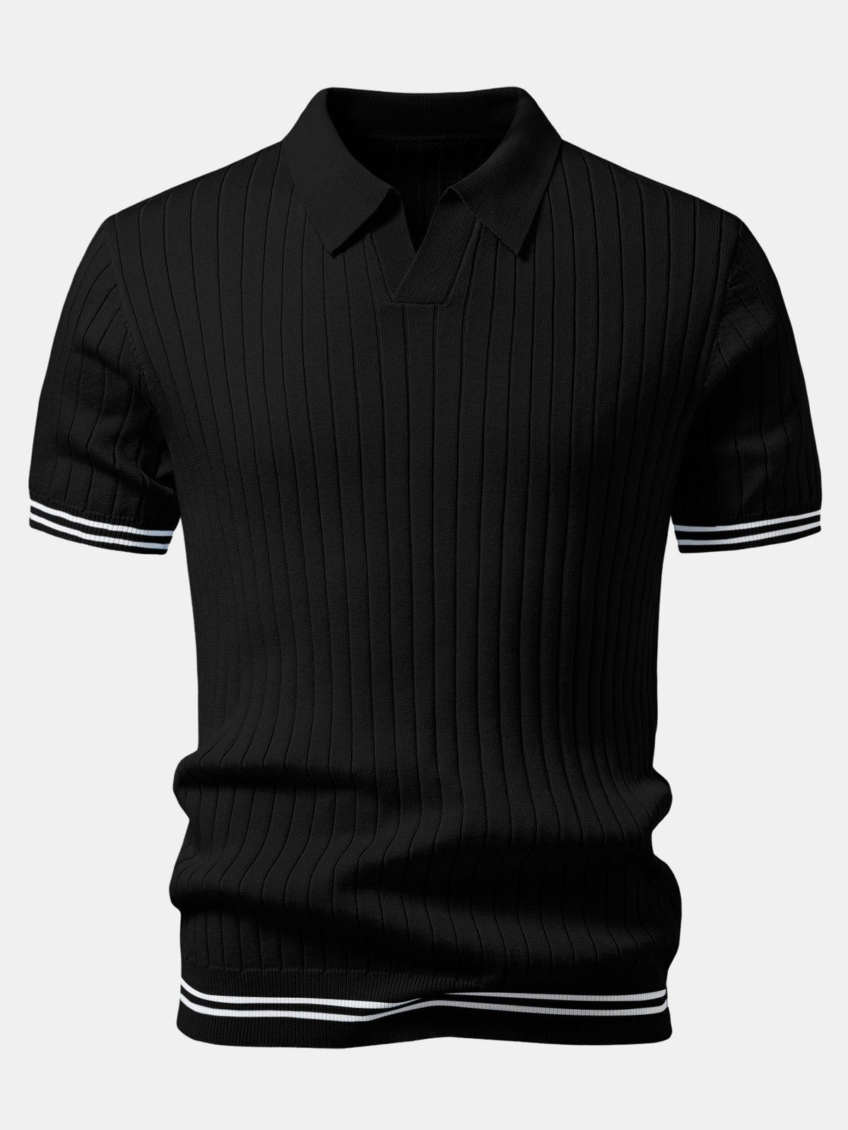 EZRA | Knit polo with Johnny collar