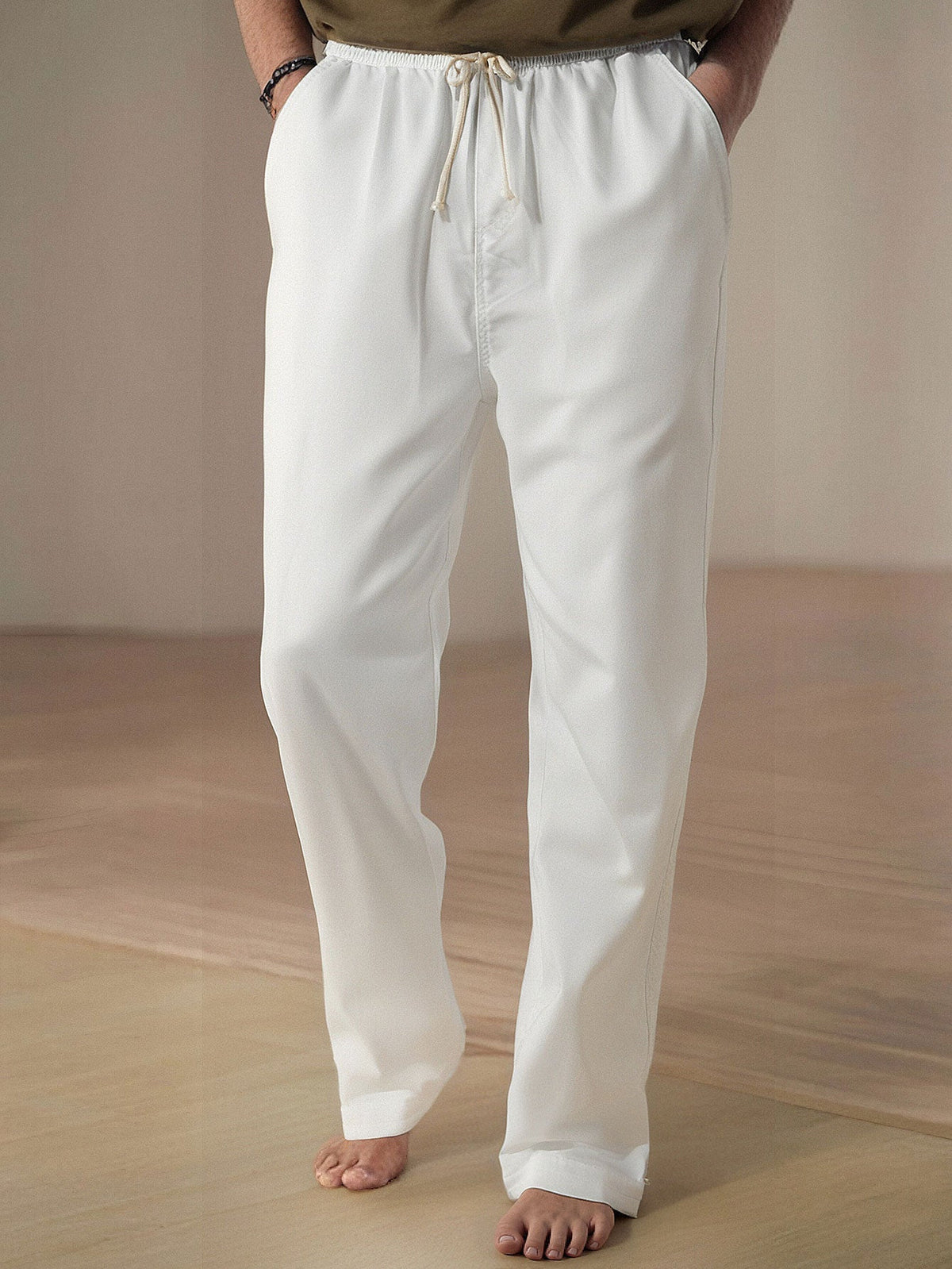 SOPHIA | Straight-leg pants with linen blend