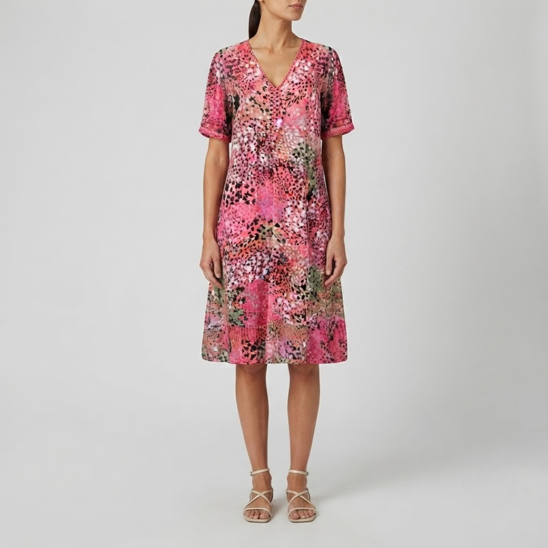 MAYA | Midi dress with vibrant print