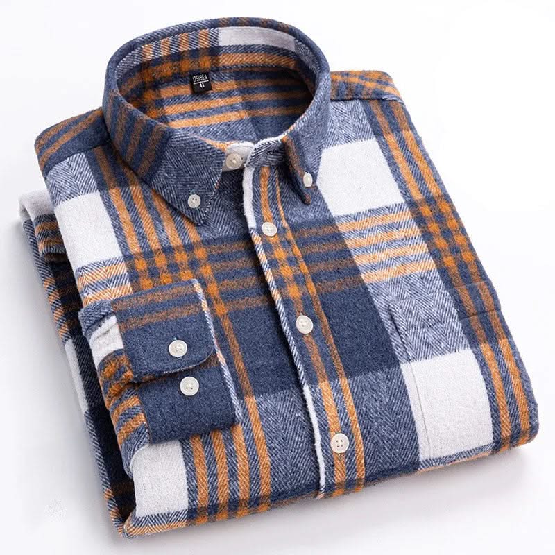 ELIJAH | Flannel shirt with button-down collar