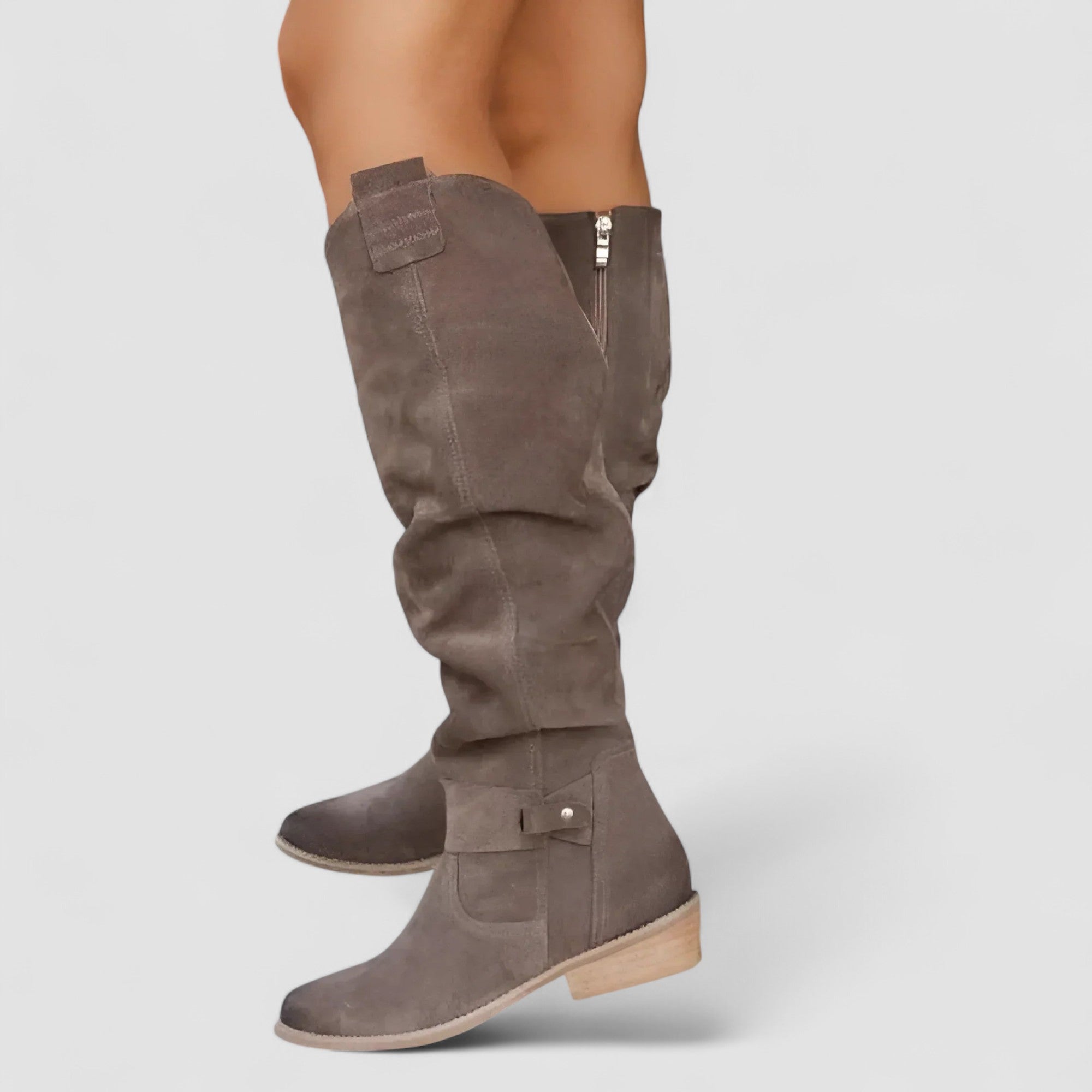 OLIVIA | Knee-high boots with gathered shaft