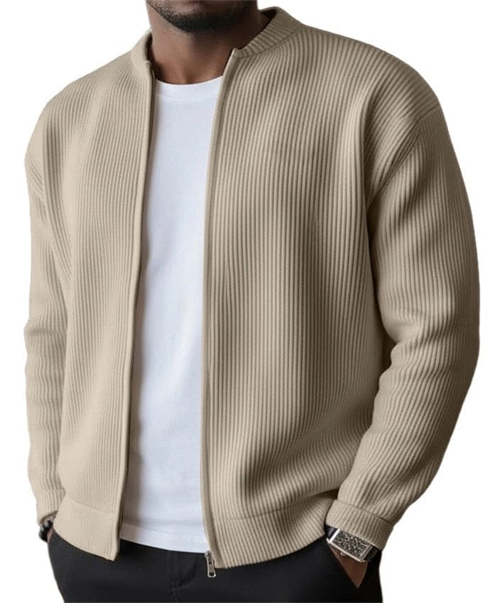 ANDRÉ FERRAN | Ribbed zip cardigan