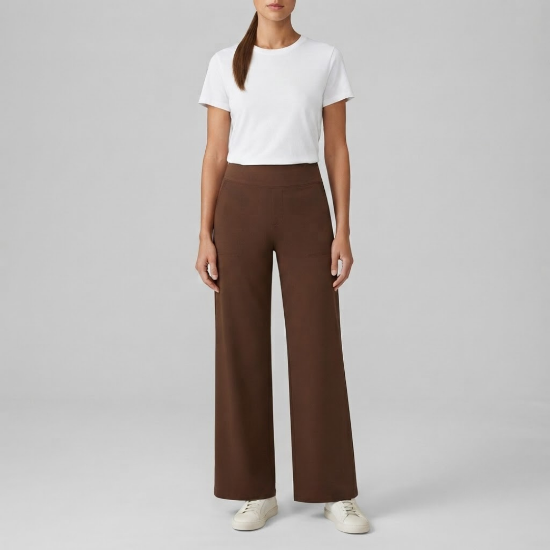 OLIVIA | Stretch pants with high-rise waist