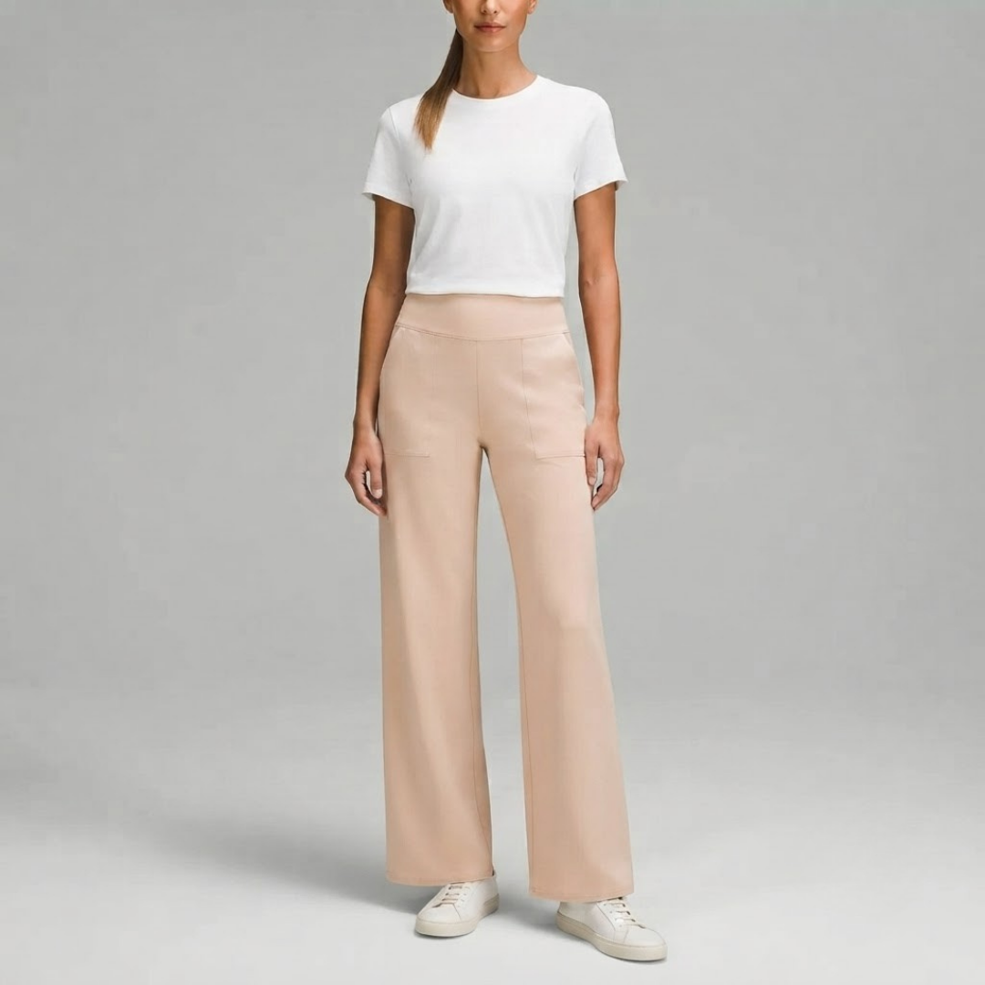 OLIVIA | Stretch pants with high-rise waist